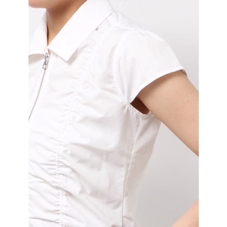 フロントジップシャーリングクロップドシャツ | EVRIS | 詳細画像27 