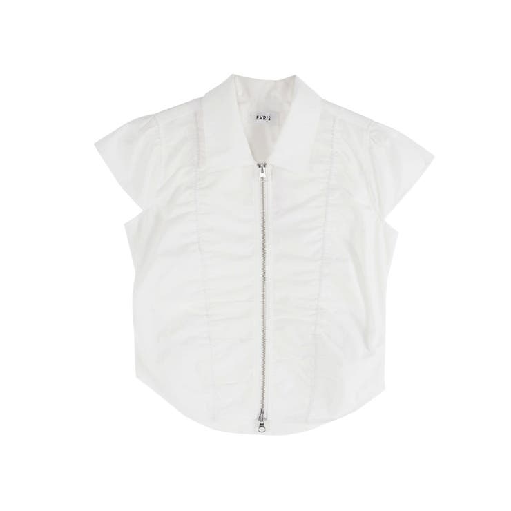 フロントジップシャーリングクロップドシャツ | EVRIS | 詳細画像37 