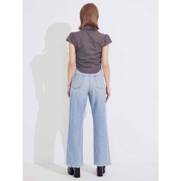 フロントジップシャーリングクロップドシャツ | EVRIS | 詳細画像5 