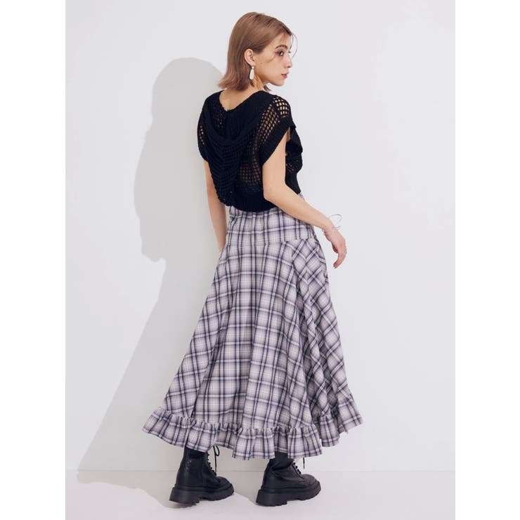 美品✨サカイ ワイドパンツ 切替え アシンメトリー チェック