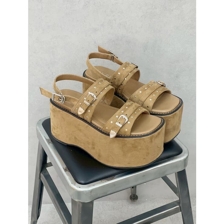 厚底スタッズモチーフプラットフォームサンダル | EVRIS | 詳細画像19 