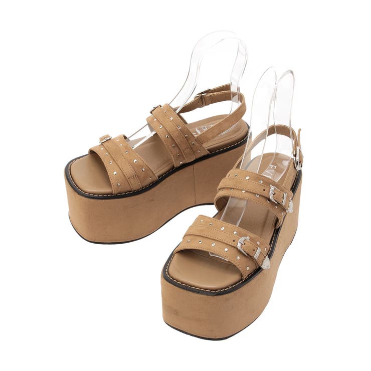 厚底スタッズモチーフプラットフォームサンダル | EVRIS | 詳細画像32 