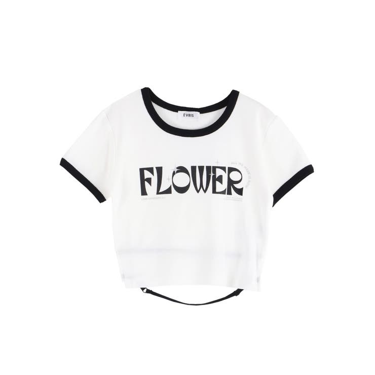 FLOWERストラップクロップドＴシャツ | EVRIS | 詳細画像33 