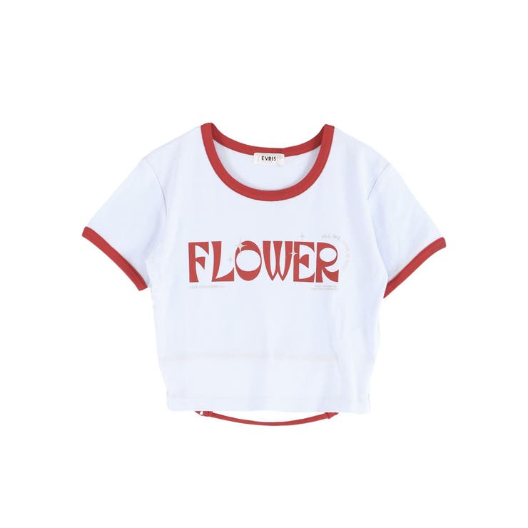 FLOWERストラップクロップドＴシャツ | EVRIS | 詳細画像35 