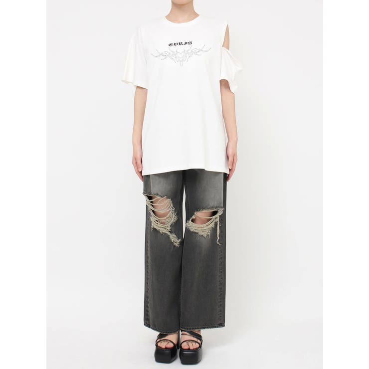ショルダーカッティングBIGTシャツ | EVRIS | 詳細画像39 