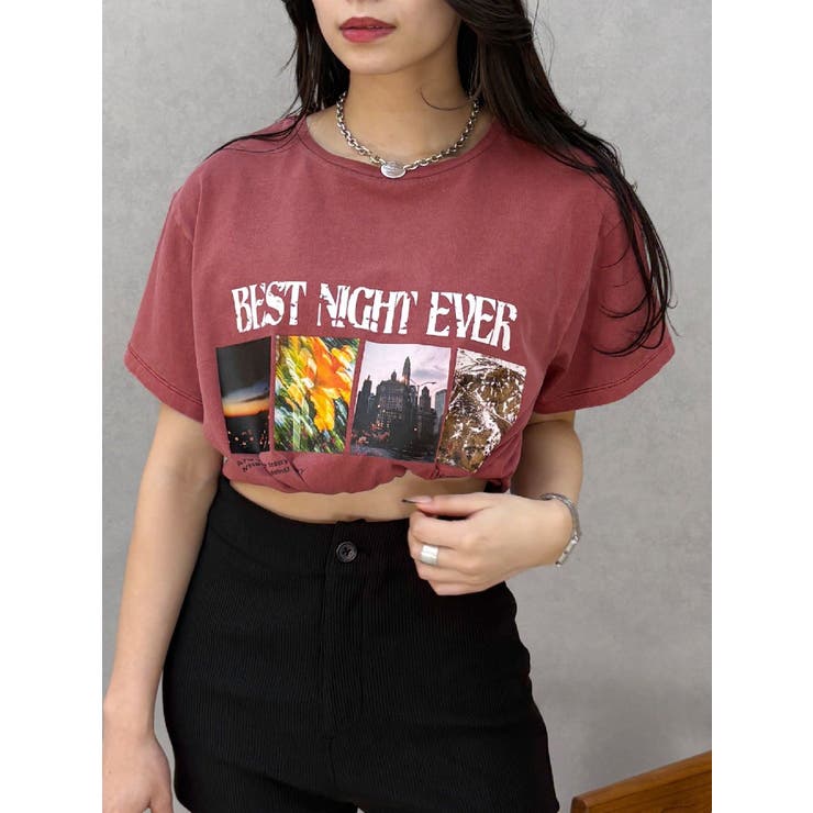 レッド | フロントフォトBIG Tシャツ | EVRIS