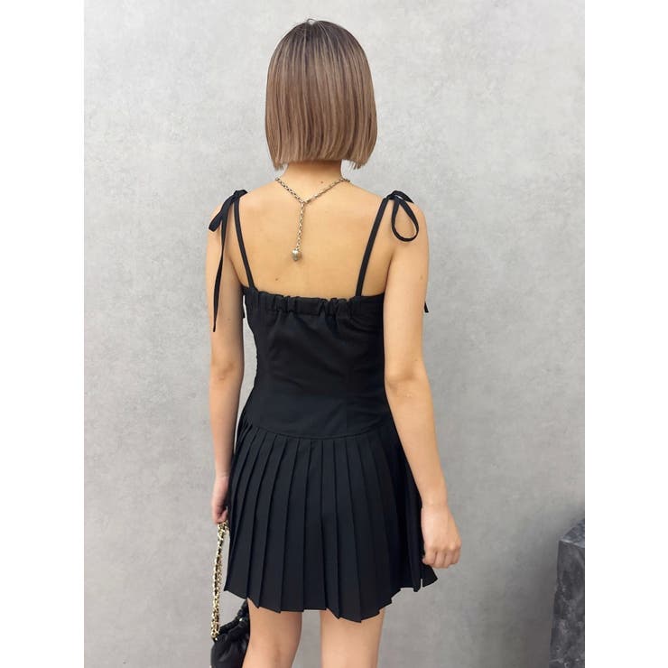 ショルダーリボンプリーツミニワンピース | EVRIS | 詳細画像10 