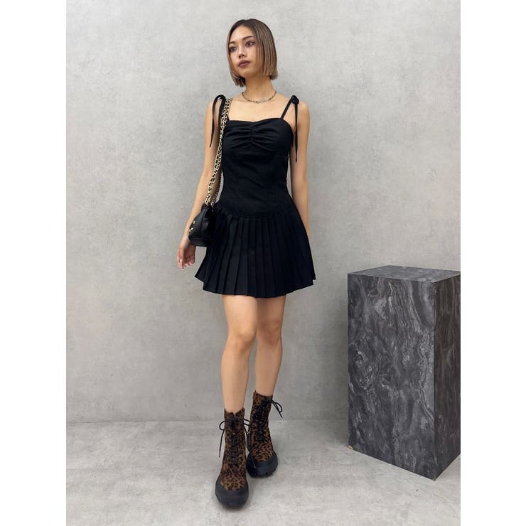 ショルダーリボンプリーツミニワンピース | EVRIS | 詳細画像15 