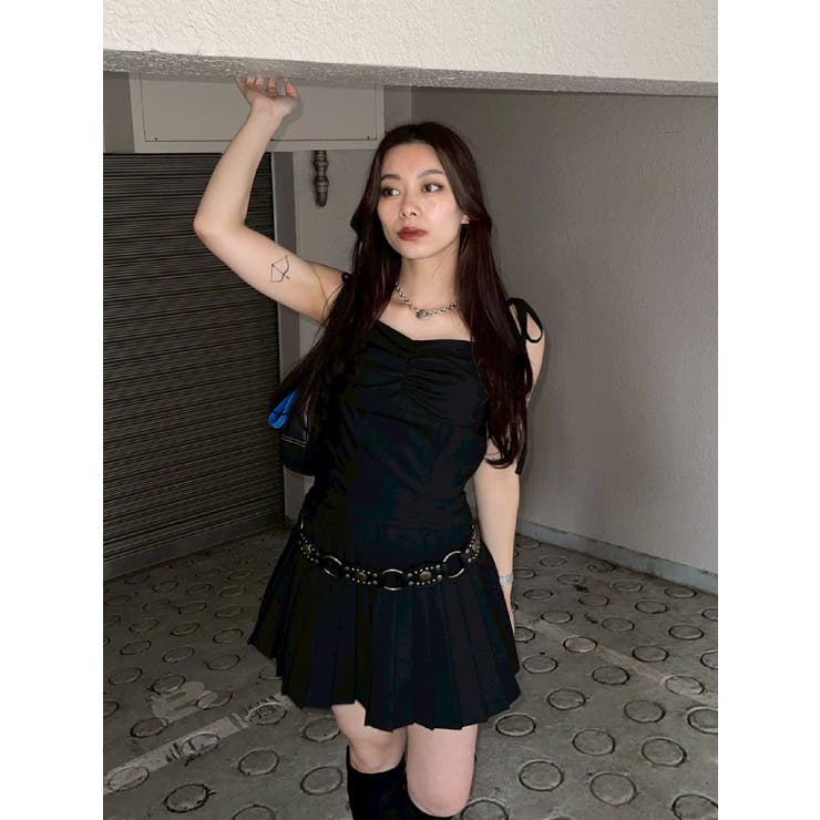 ショルダーリボンプリーツミニワンピース | EVRIS | 詳細画像17 