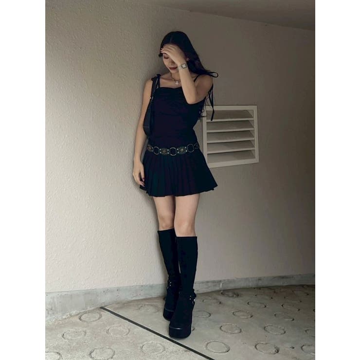 ショルダーリボンプリーツミニワンピース | EVRIS | 詳細画像19 