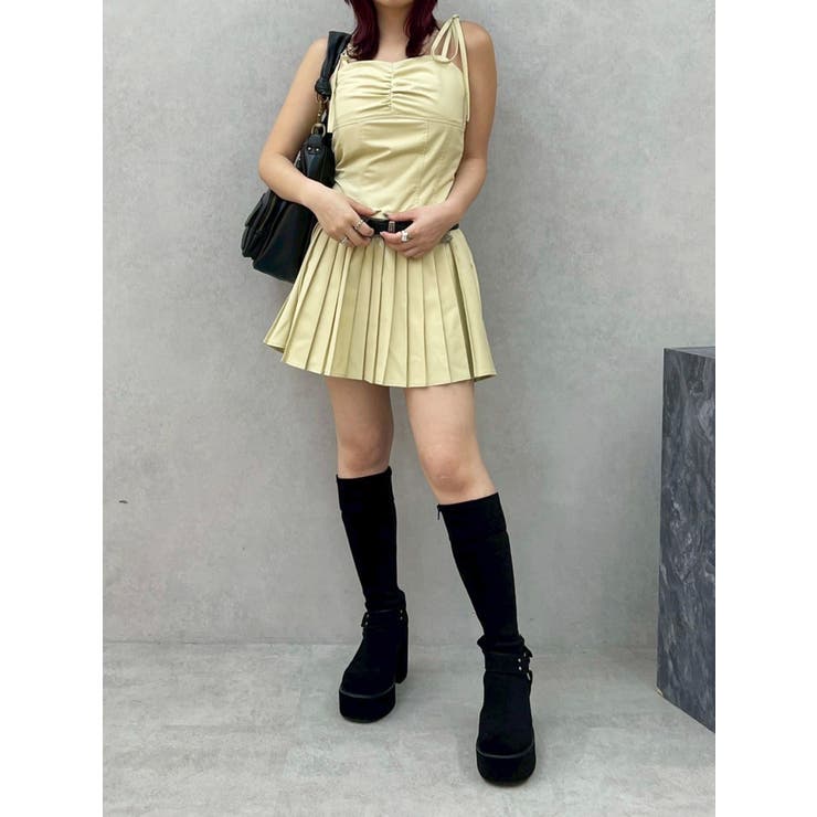 ショルダーリボンプリーツミニワンピース | EVRIS | 詳細画像24 