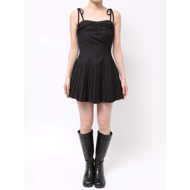 ショルダーリボンプリーツミニワンピース | EVRIS | 詳細画像38 