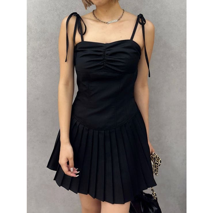 ショルダーリボンプリーツミニワンピース | EVRIS | 詳細画像7 