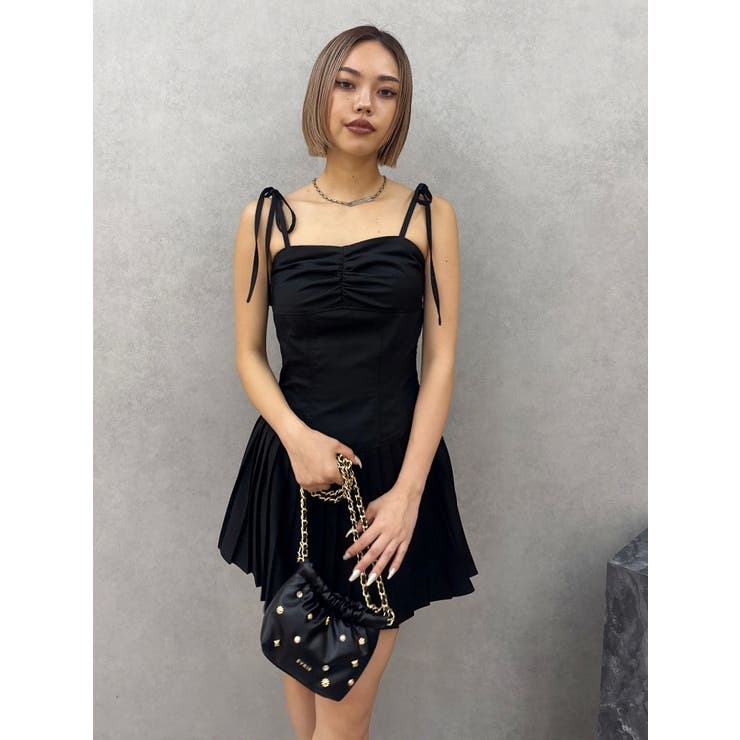 ショルダーリボンプリーツミニワンピース | EVRIS | 詳細画像8 