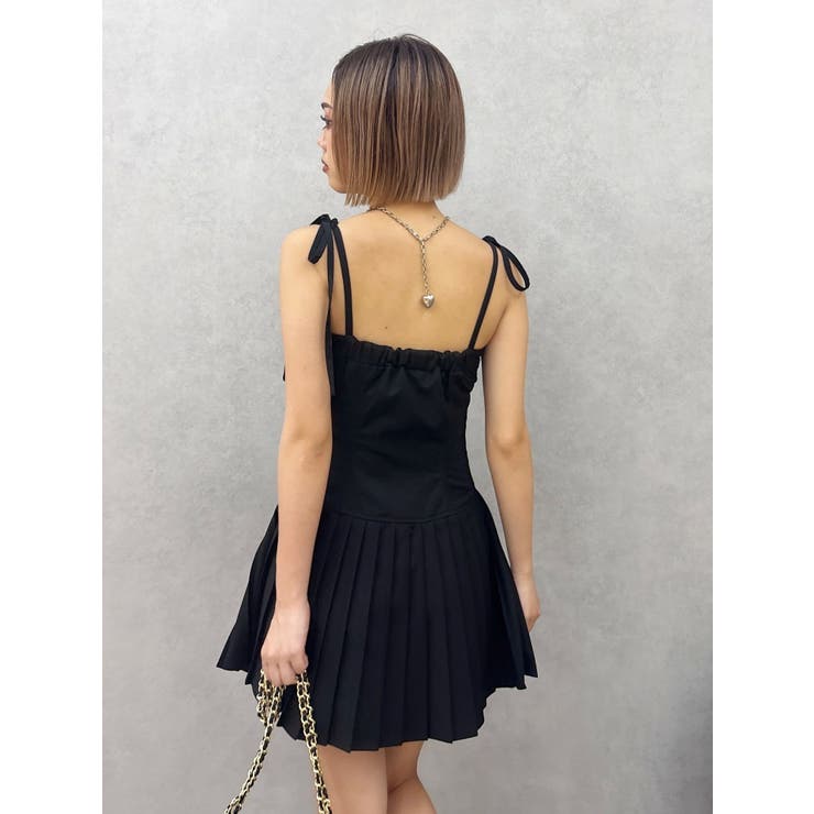 ショルダーリボンプリーツミニワンピース | EVRIS | 詳細画像9 