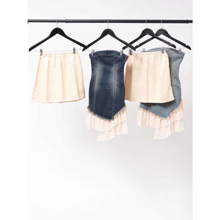 フリルドッキングデニムベアミニワンピース | EVRIS | 詳細画像44 