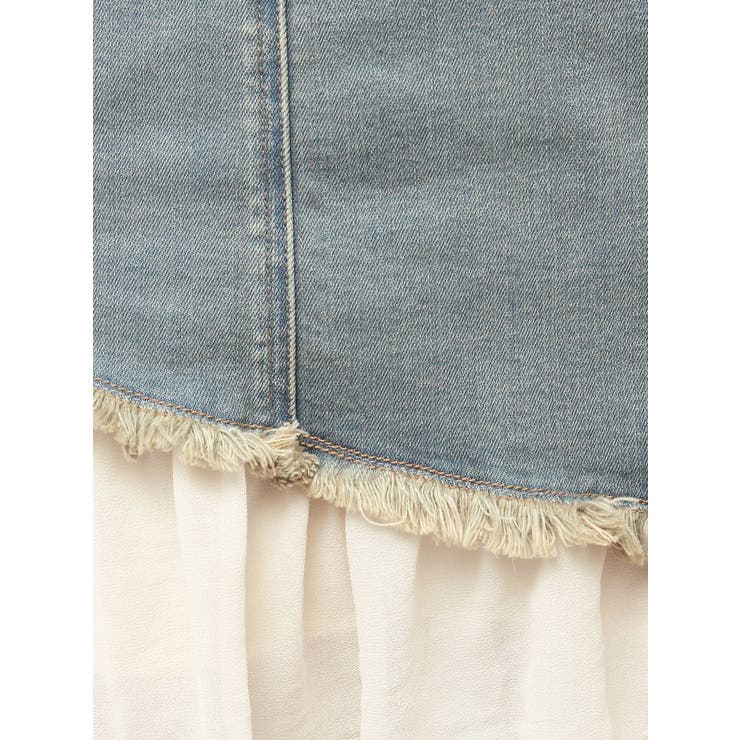 フリルドッキングデニムベアミニワンピース | EVRIS | 詳細画像46 