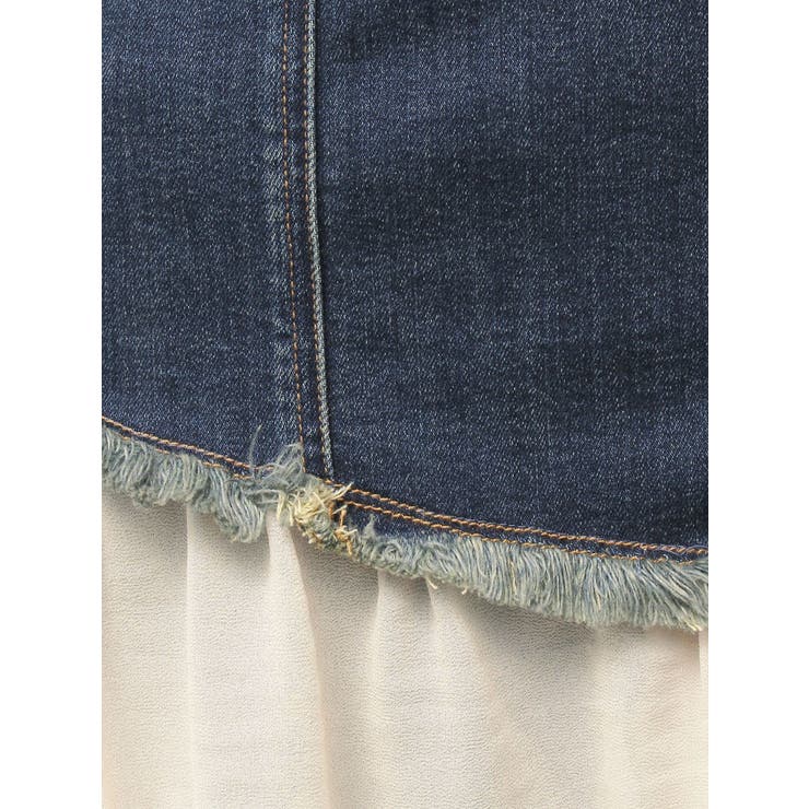 フリルドッキングデニムベアミニワンピース | EVRIS | 詳細画像47 