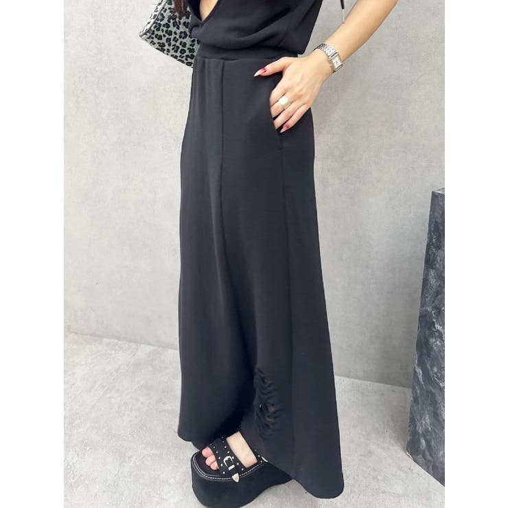 ビスチェセットフーディロングワンピース リブ素材 | EVRIS | 詳細画像18 