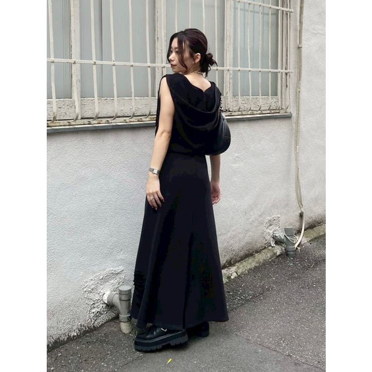 ビスチェセットフーディロングワンピース リブ素材 | EVRIS | 詳細画像25 