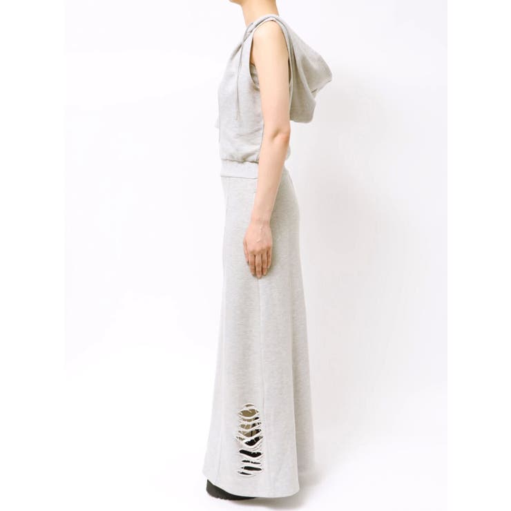 ビスチェセットフーディロングワンピース リブ素材 | EVRIS | 詳細画像31 