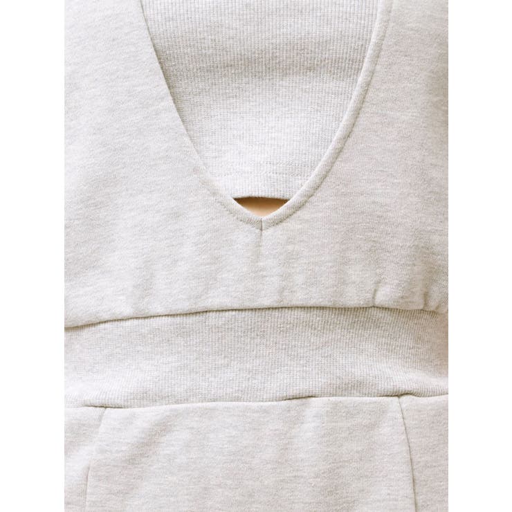 ビスチェセットフーディロングワンピース リブ素材 | EVRIS | 詳細画像42 