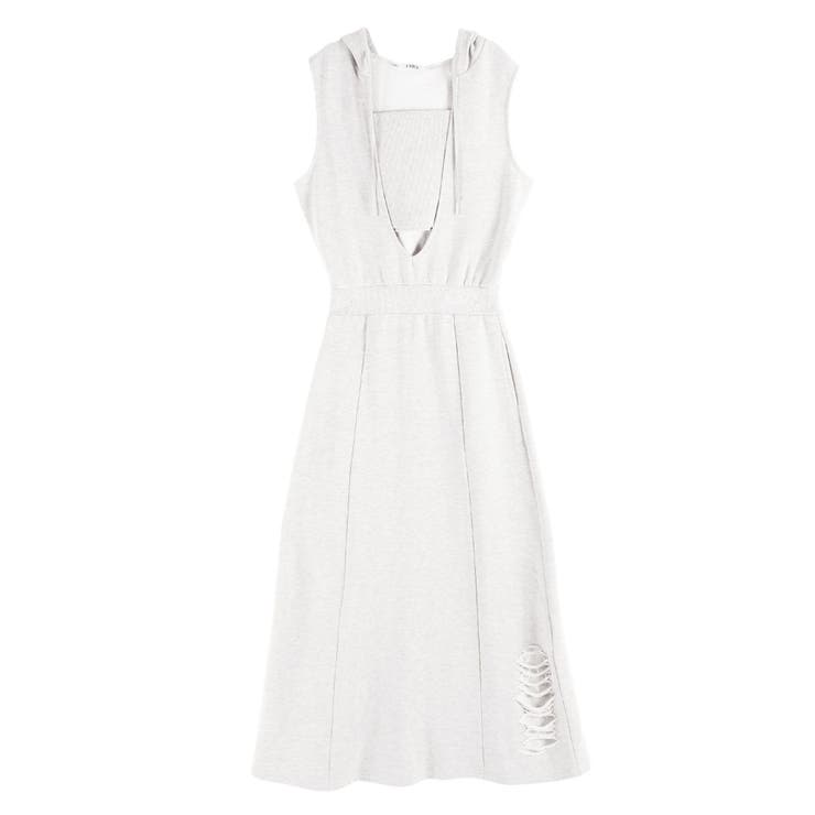 ビスチェセットフーディロングワンピース リブ素材 | EVRIS | 詳細画像45 