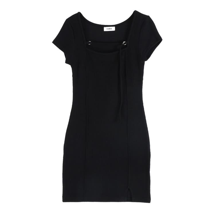 カットタイトハーフスリーブミニワンピース | EVRIS | 詳細画像40 