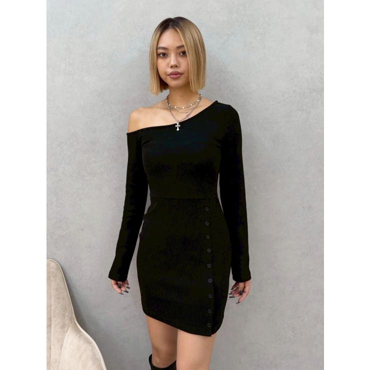 アウトワンショルダーミニワンピース | EVRIS | 詳細画像10 