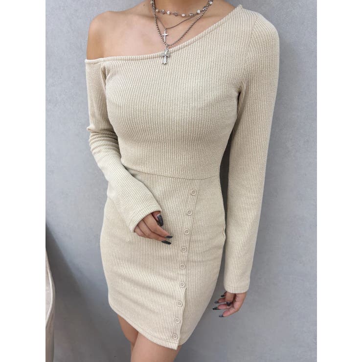 アウトワンショルダーミニワンピース | EVRIS | 詳細画像14 