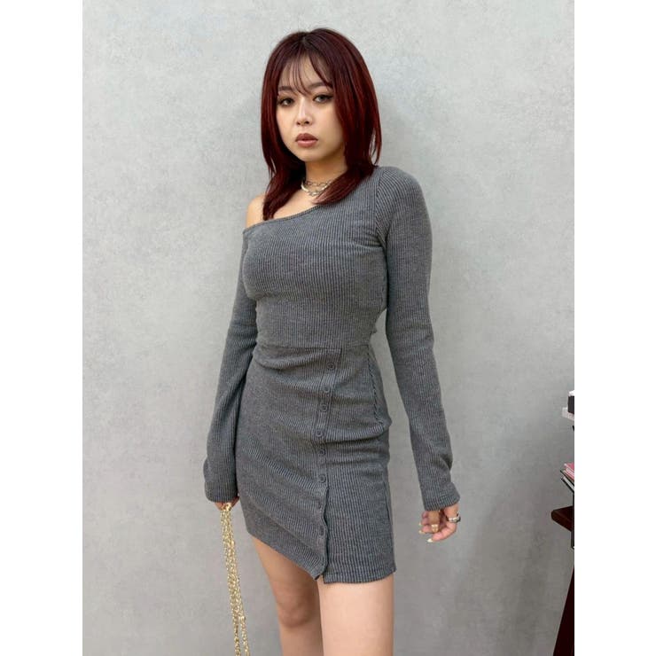 アウトワンショルダーミニワンピース | EVRIS | 詳細画像5 