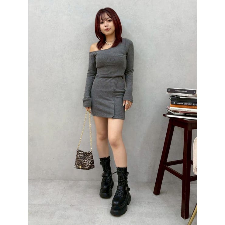 アウトワンショルダーミニワンピース | EVRIS | 詳細画像6 