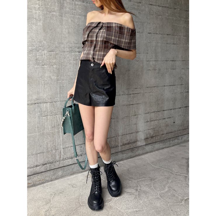 チェックオフショルブラウス | EVRIS | 詳細画像27 