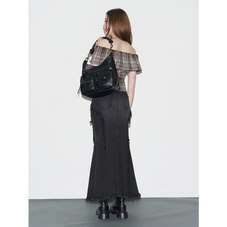 チェックオフショルブラウス | EVRIS | 詳細画像5 