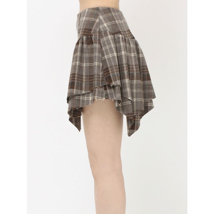 アシンメトリーランダムチェックミニスカート | EVRIS | 詳細画像38 