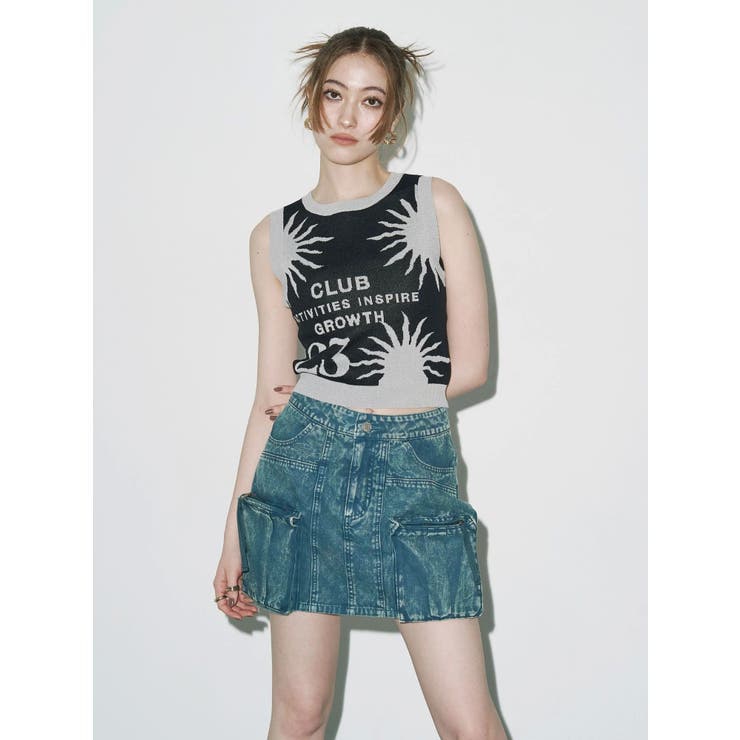 ヴィンテージライクカーゴミニスカート | EVRIS | 詳細画像2 