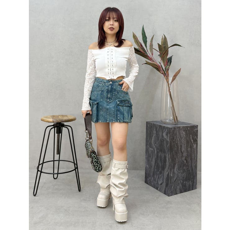 ヴィンテージライクカーゴミニスカート | EVRIS | 詳細画像22 