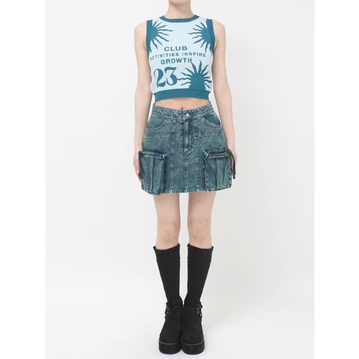 ヴィンテージライクカーゴミニスカート | EVRIS | 詳細画像40 