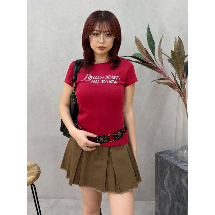 プリーツワイドベルトミニスカート | EVRIS | 詳細画像22 