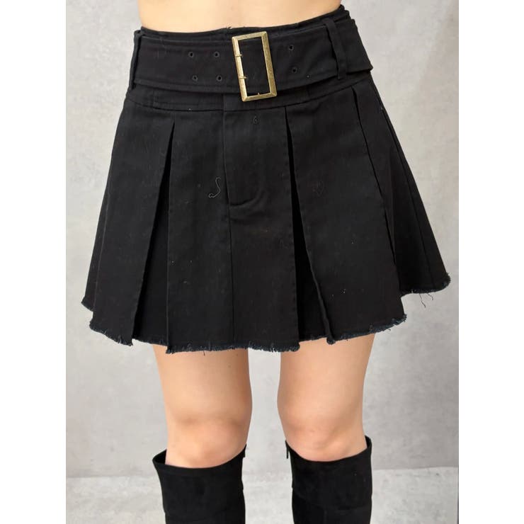 プリーツワイドベルトミニスカート | EVRIS | 詳細画像29 