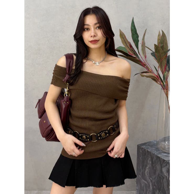 プリーツワイドベルトミニスカート | EVRIS | 詳細画像30 