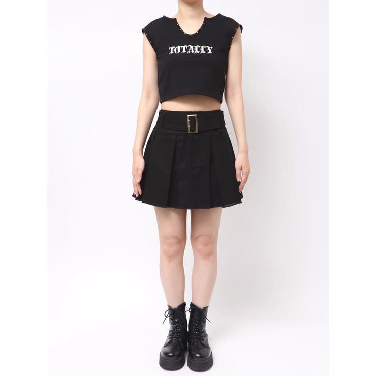 プリーツワイドベルトミニスカート | EVRIS | 詳細画像43 