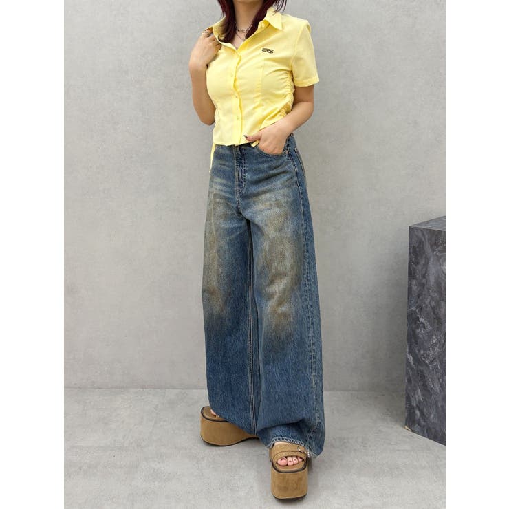 ヴィンテージライクボリュームワイドデニムパンツ | EVRIS | 詳細画像10 