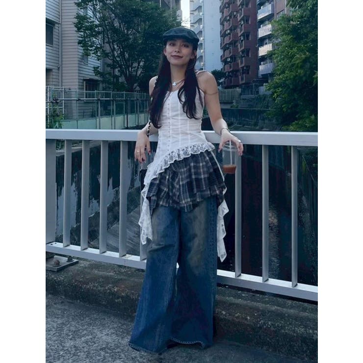 ヴィンテージライクボリュームワイドデニムパンツ | EVRIS | 詳細画像15 