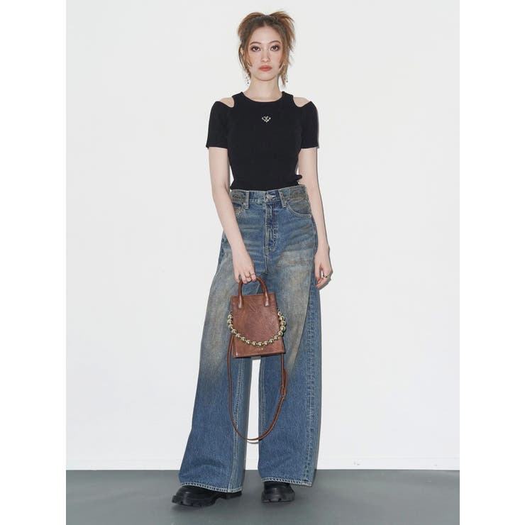 ヴィンテージライクボリュームワイドデニムパンツ | EVRIS | 詳細画像17 