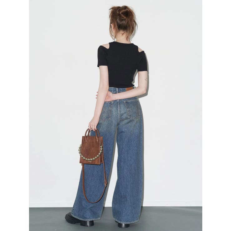 ヴィンテージライクボリュームワイドデニムパンツ | EVRIS | 詳細画像19 