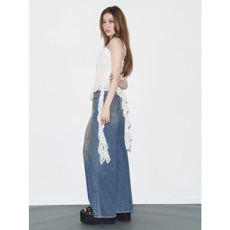 ヴィンテージライクボリュームワイドデニムパンツ | EVRIS | 詳細画像21 