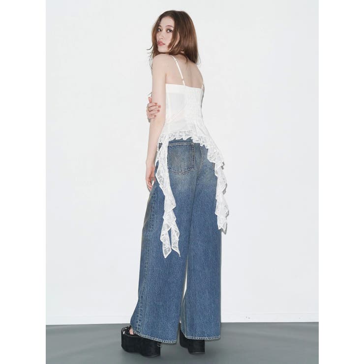 ヴィンテージライクボリュームワイドデニムパンツ | EVRIS | 詳細画像22 