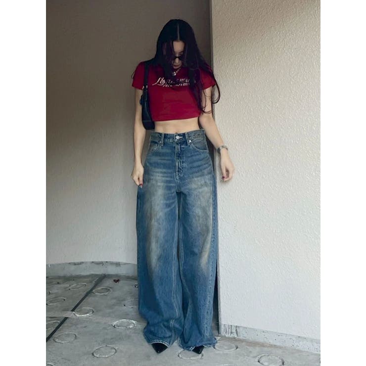 ヴィンテージライクボリュームワイドデニムパンツ | EVRIS | 詳細画像33 