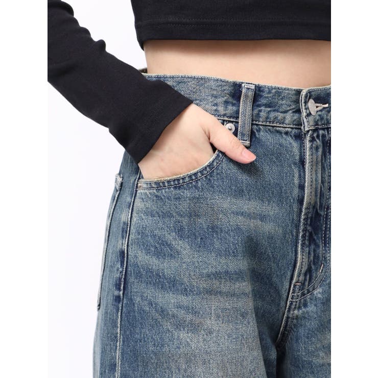 ヴィンテージライクボリュームワイドデニムパンツ | EVRIS | 詳細画像40 